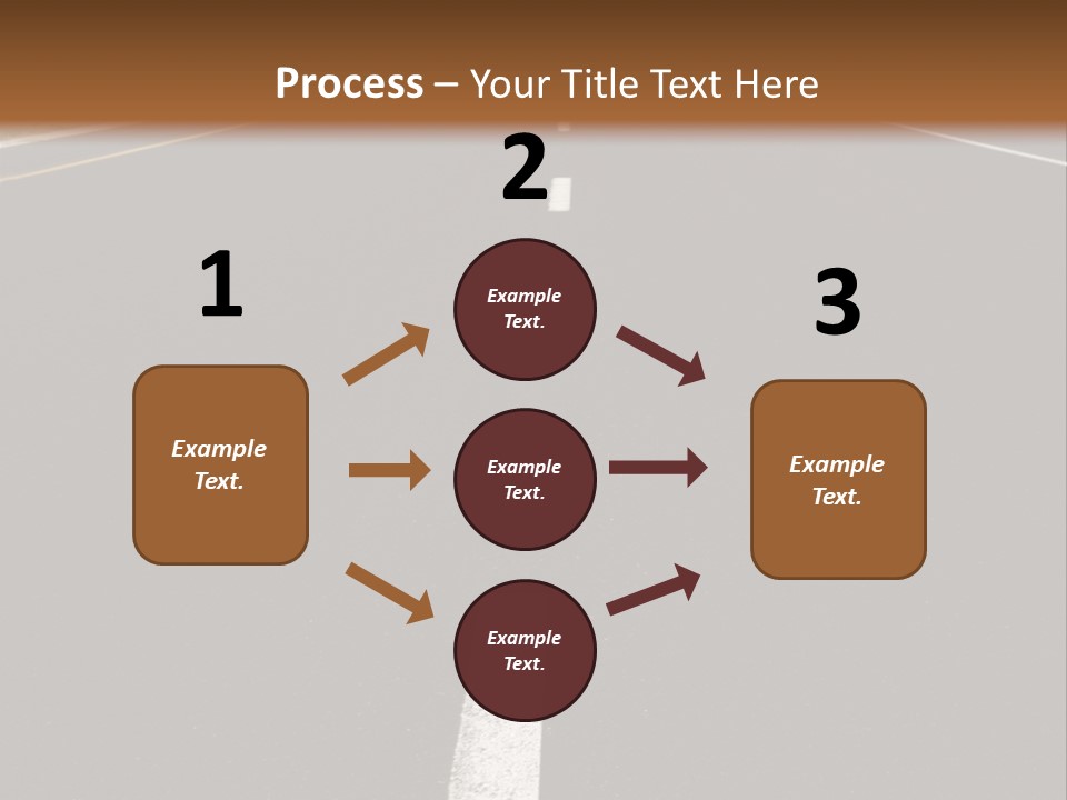 Airplane Composing With Sunset And Road PowerPoint Template