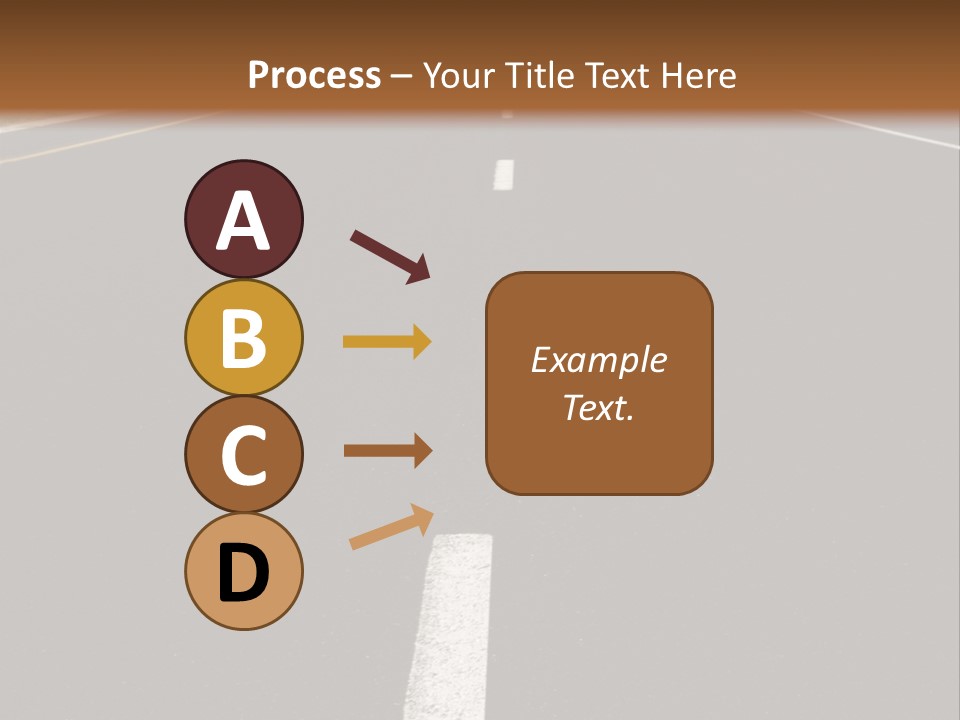 Airplane Composing With Sunset And Road PowerPoint Template