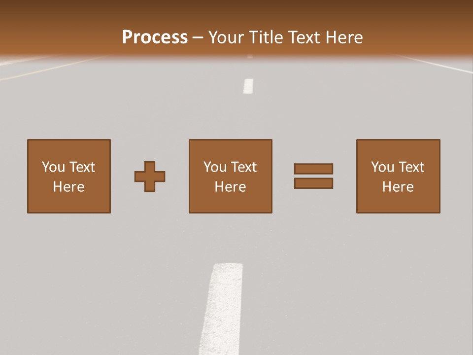 Airplane Composing With Sunset And Road PowerPoint Template