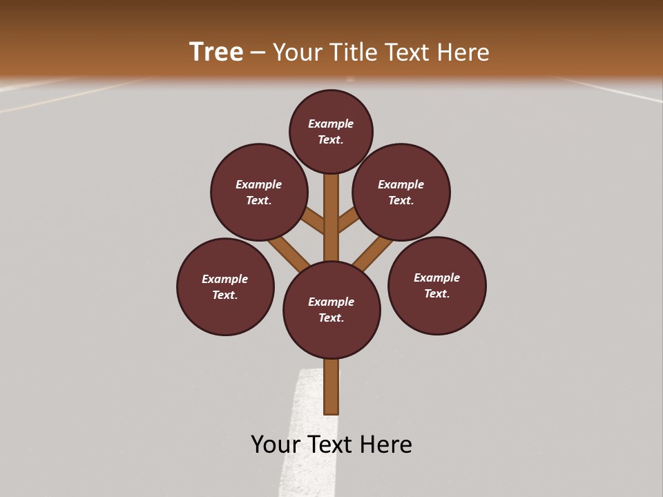 Airplane Composing With Sunset And Road PowerPoint Template