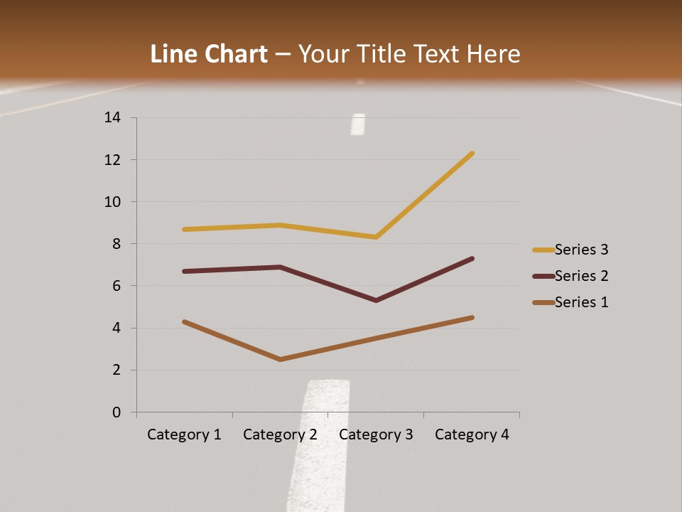 Airplane Composing With Sunset And Road PowerPoint Template