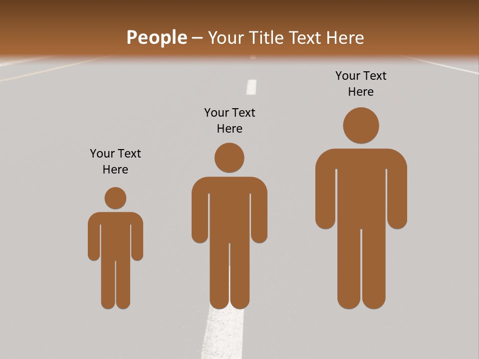 Airplane Composing With Sunset And Road PowerPoint Template