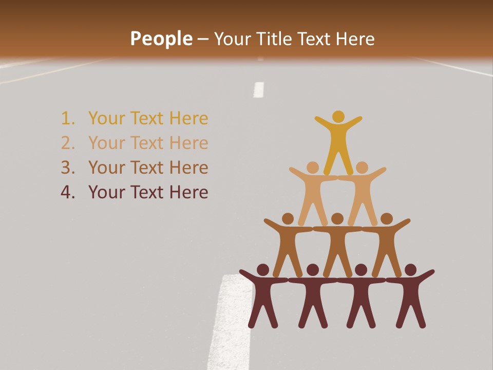 Airplane Composing With Sunset And Road PowerPoint Template