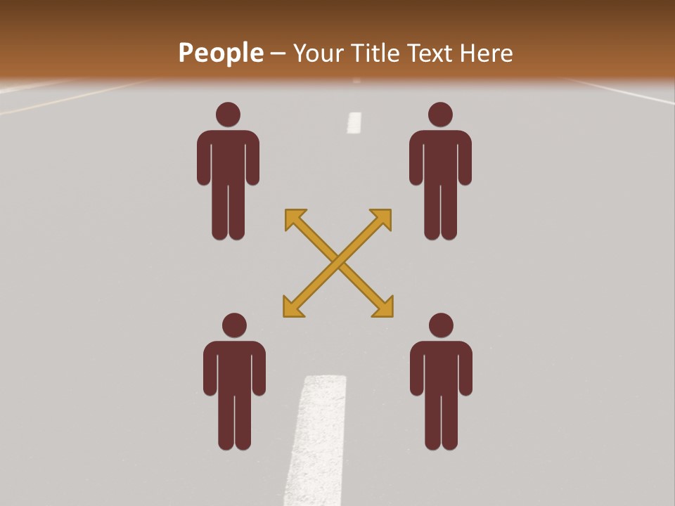 Airplane Composing With Sunset And Road PowerPoint Template