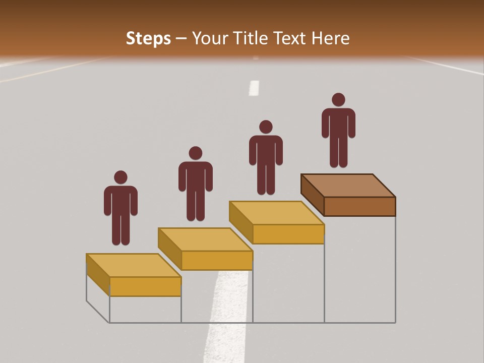 Airplane Composing With Sunset And Road PowerPoint Template