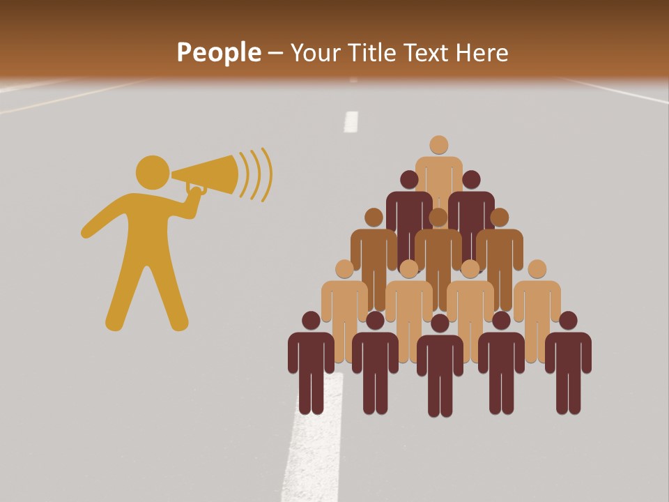 Airplane Composing With Sunset And Road PowerPoint Template