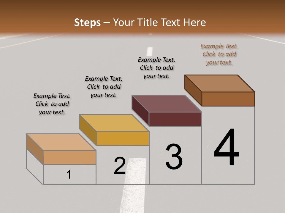 Airplane Composing With Sunset And Road PowerPoint Template