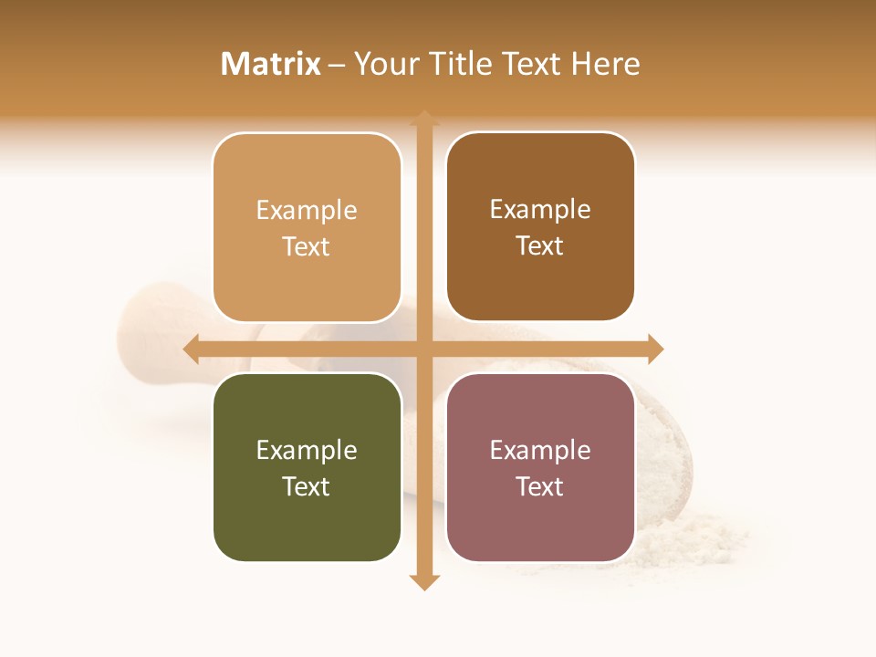 Wooden Spoon With Flour PowerPoint Template