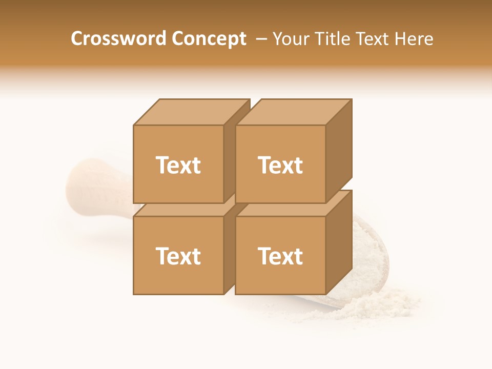 Wooden Spoon With Flour PowerPoint Template