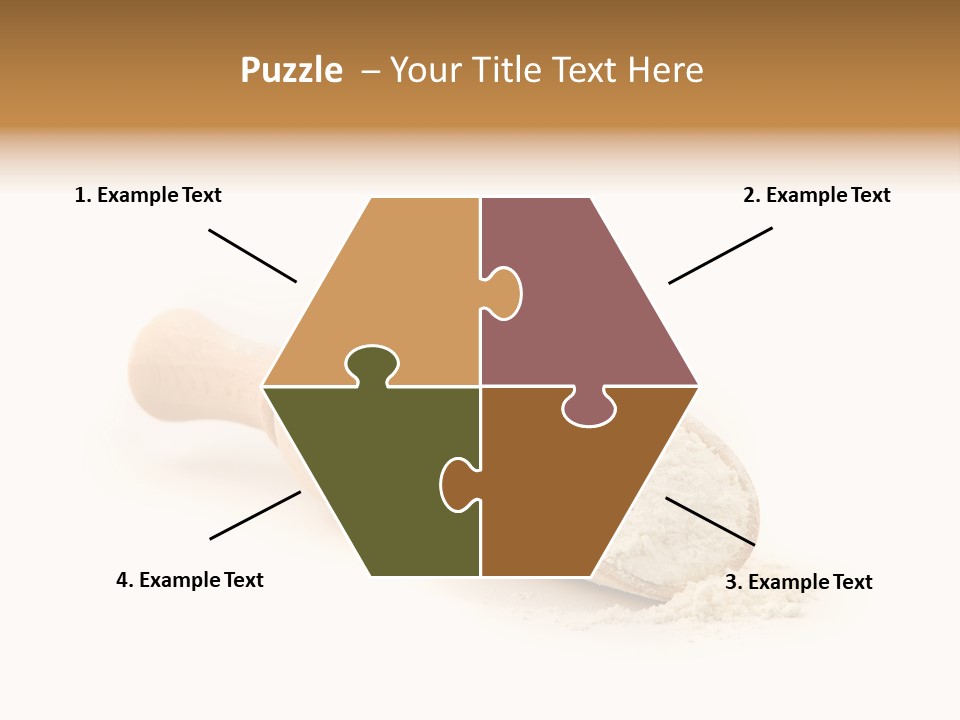 Wooden Spoon With Flour PowerPoint Template