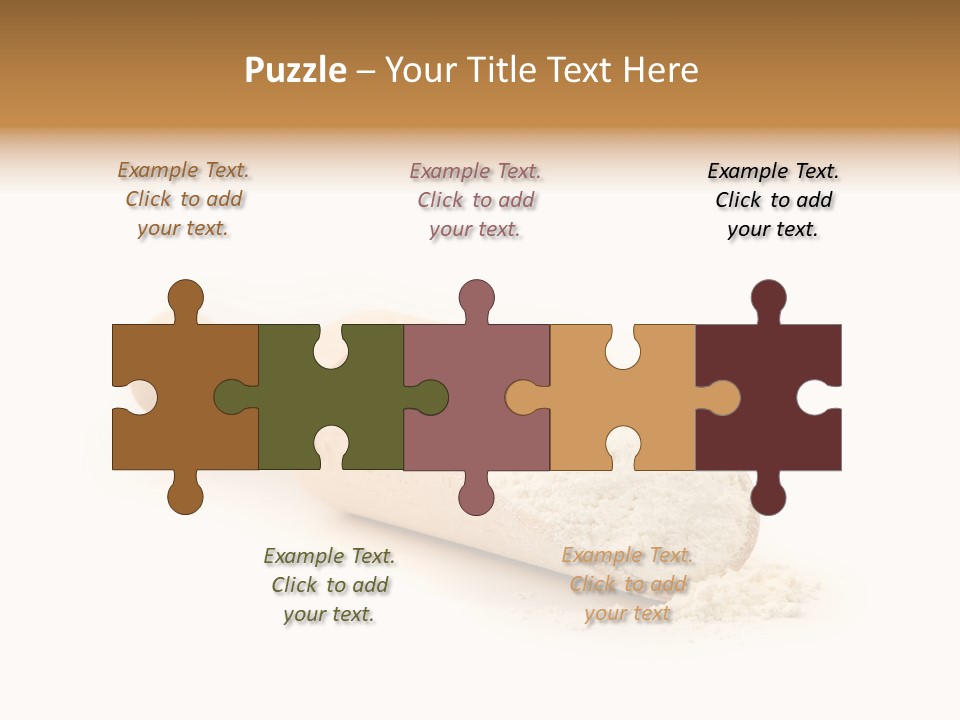 Wooden Spoon With Flour PowerPoint Template