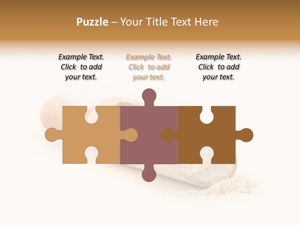 Wooden Spoon With Flour PowerPoint Template