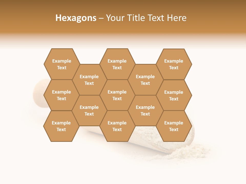 Wooden Spoon With Flour PowerPoint Template