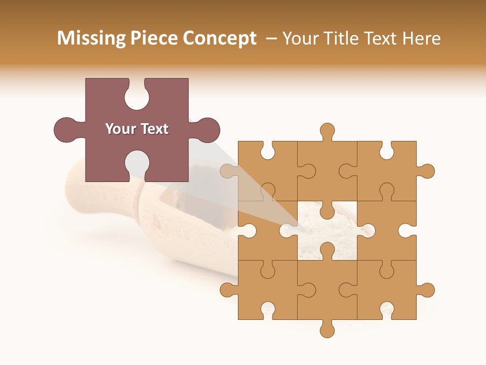 Wooden Spoon With Flour PowerPoint Template