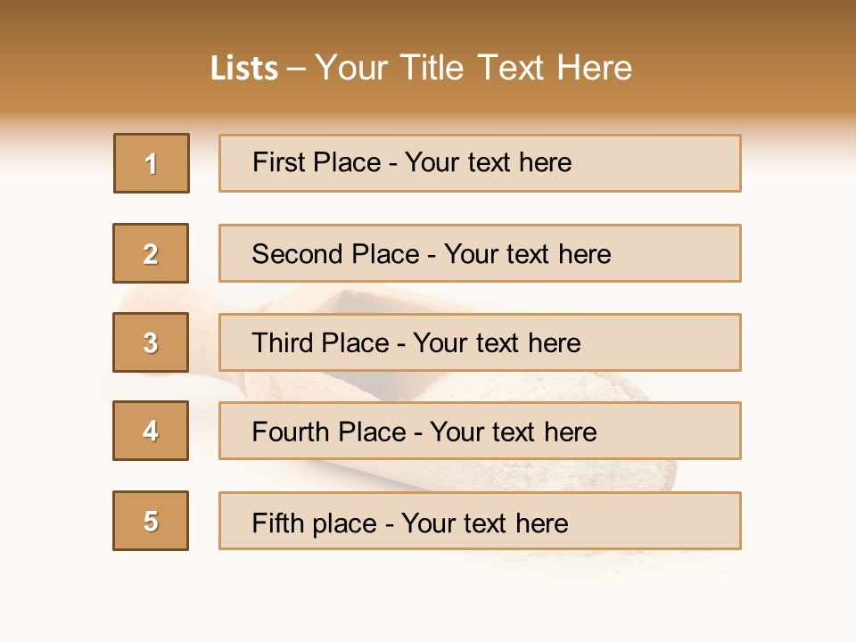 Wooden Spoon With Flour PowerPoint Template