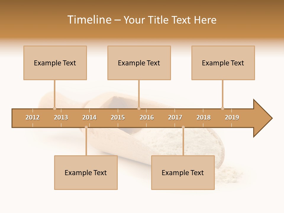 Wooden Spoon With Flour PowerPoint Template