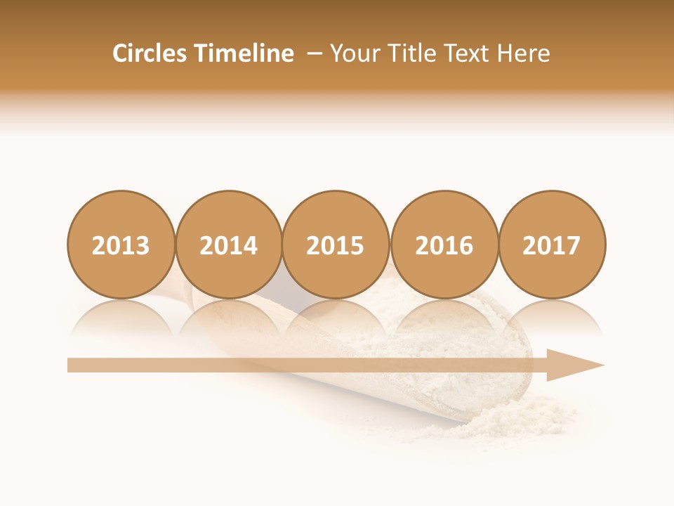 Wooden Spoon With Flour PowerPoint Template