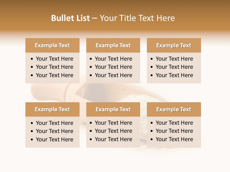 Wooden Spoon With Flour PowerPoint Template