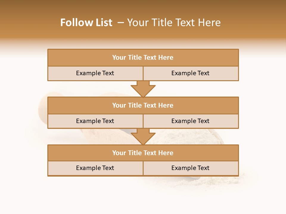 Wooden Spoon With Flour PowerPoint Template