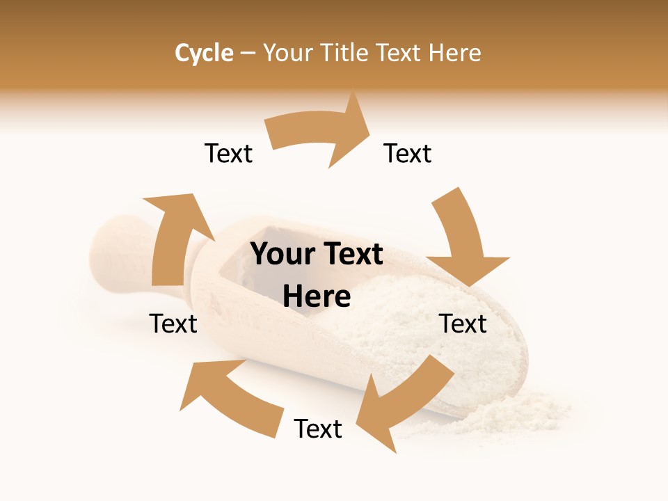 Wooden Spoon With Flour PowerPoint Template