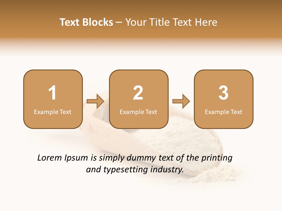 Wooden Spoon With Flour PowerPoint Template