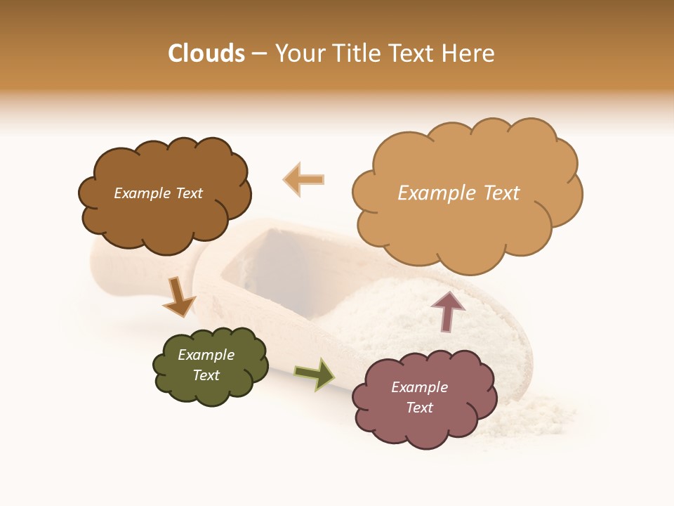 Wooden Spoon With Flour PowerPoint Template