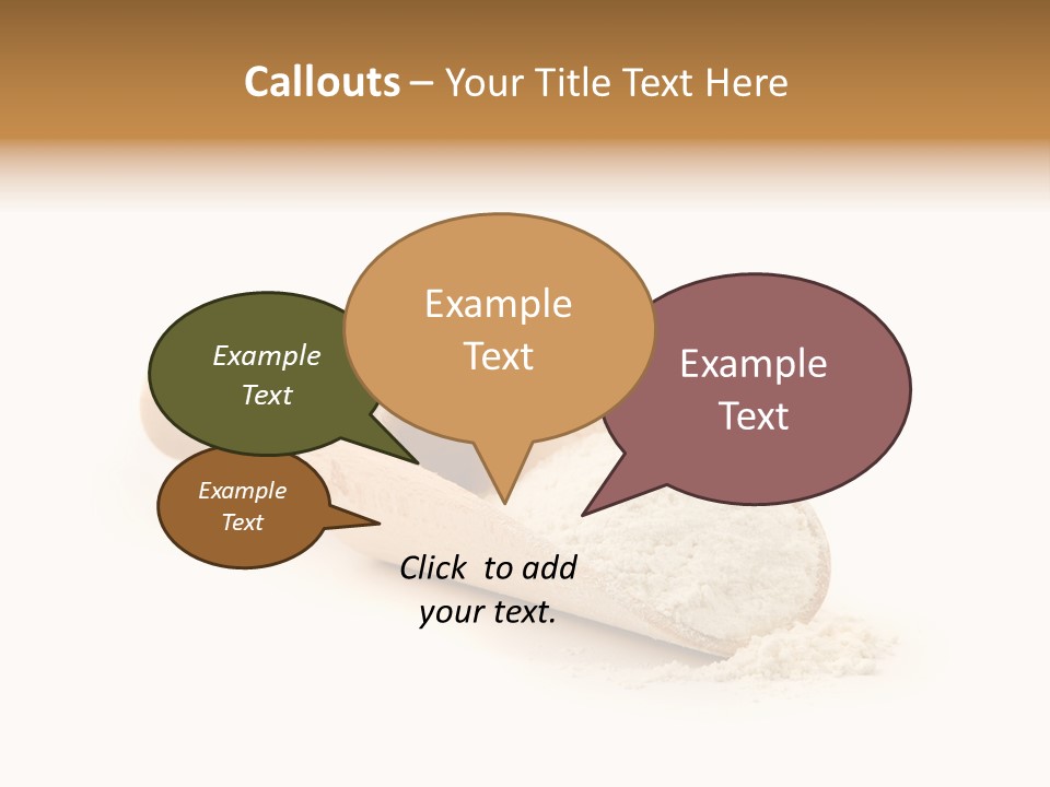 Wooden Spoon With Flour PowerPoint Template
