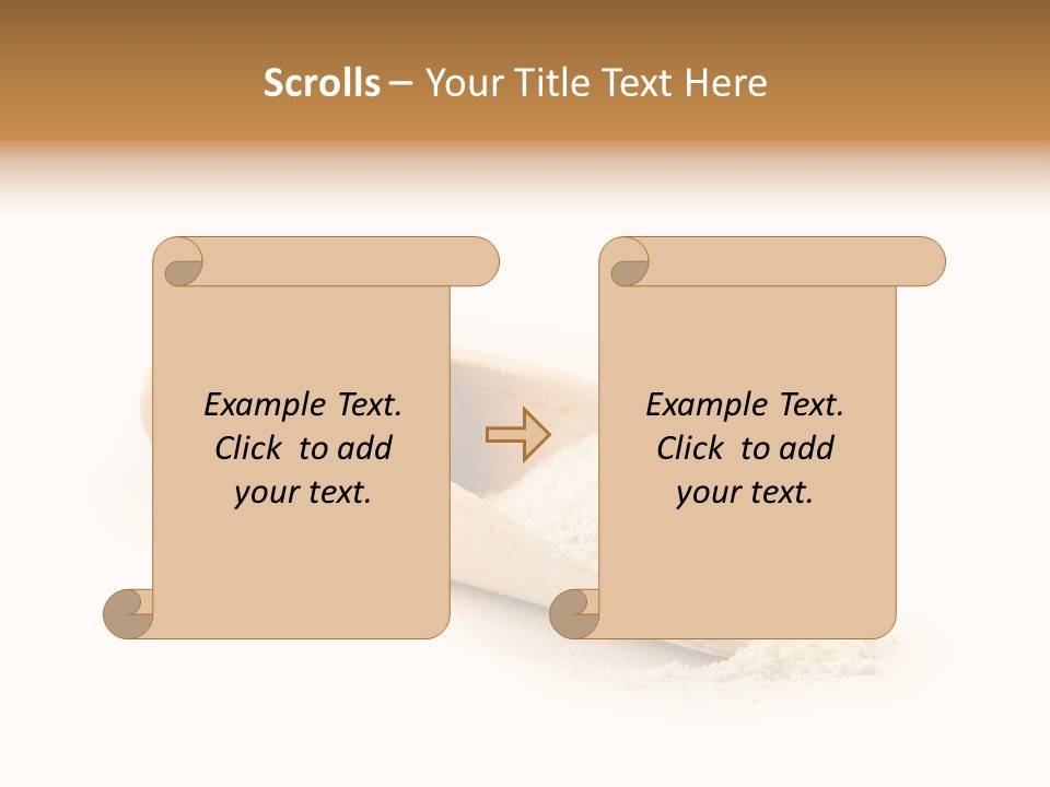 Wooden Spoon With Flour PowerPoint Template