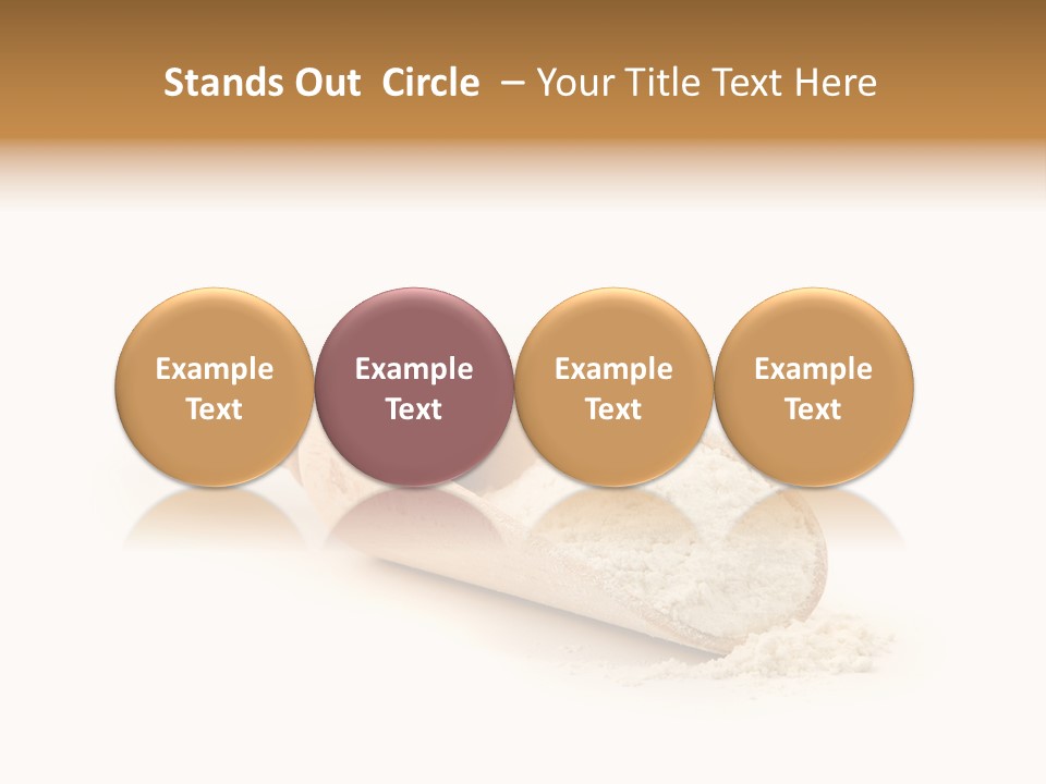 Wooden Spoon With Flour PowerPoint Template