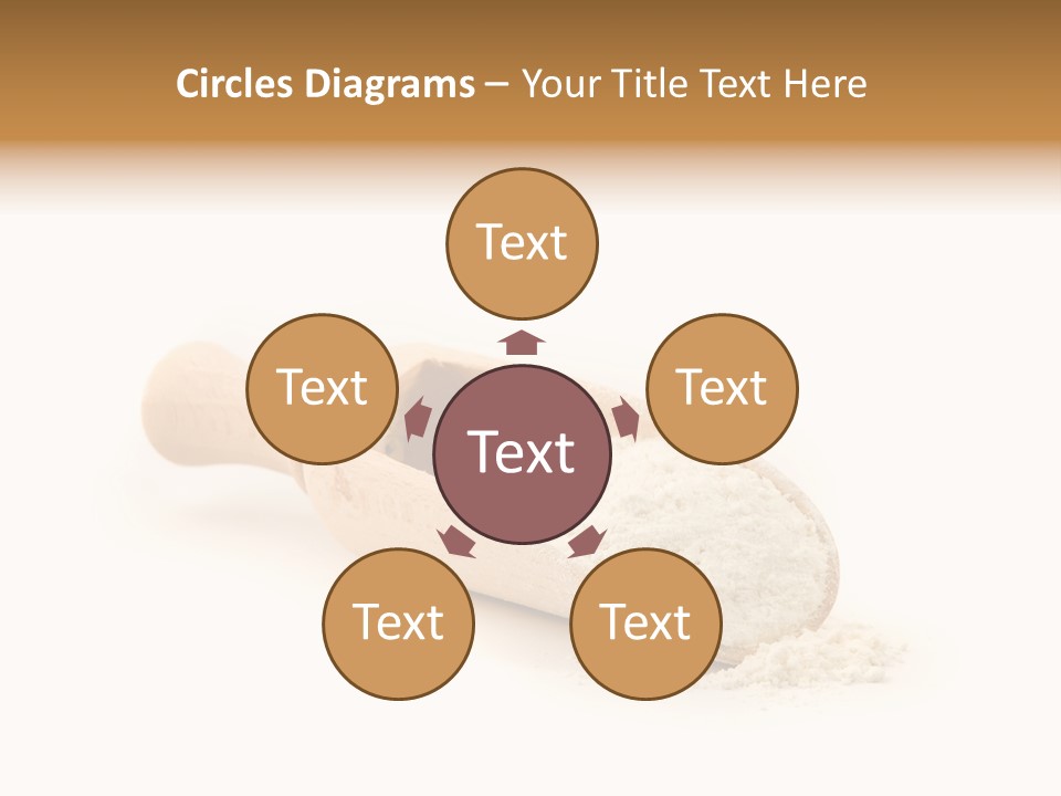 Wooden Spoon With Flour PowerPoint Template