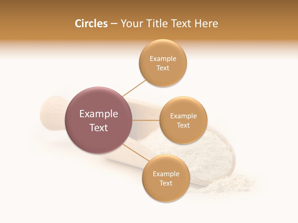 Wooden Spoon With Flour PowerPoint Template