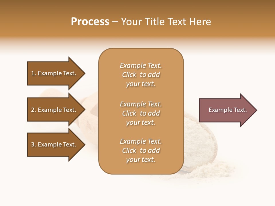 Wooden Spoon With Flour PowerPoint Template