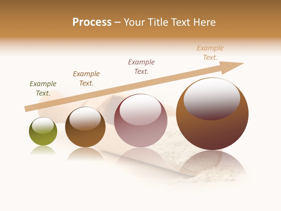 Wooden Spoon With Flour PowerPoint Template