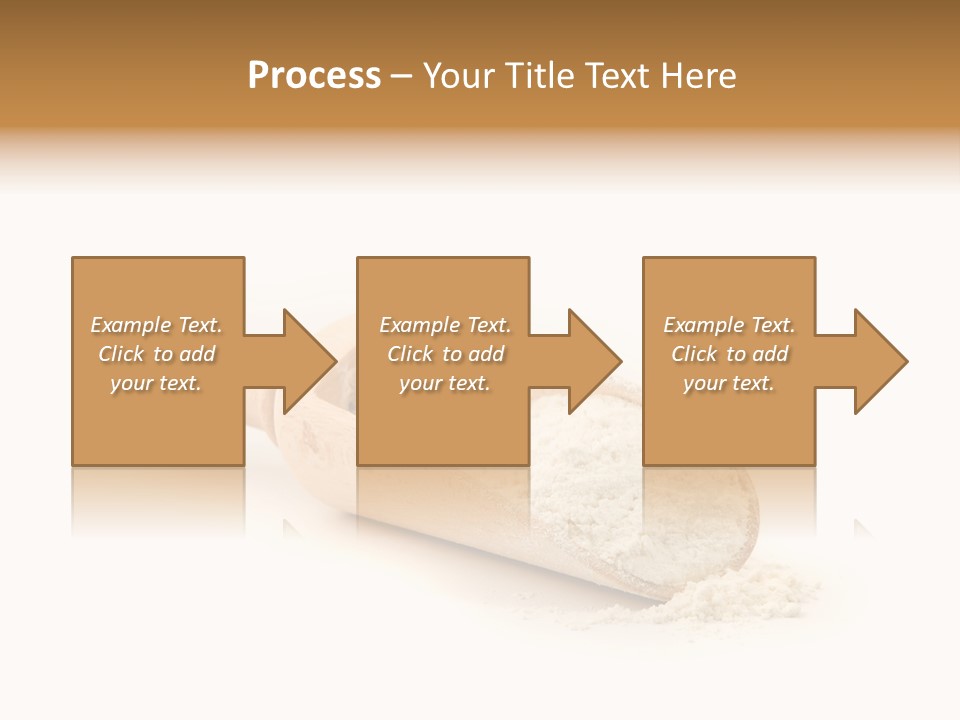 Wooden Spoon With Flour PowerPoint Template