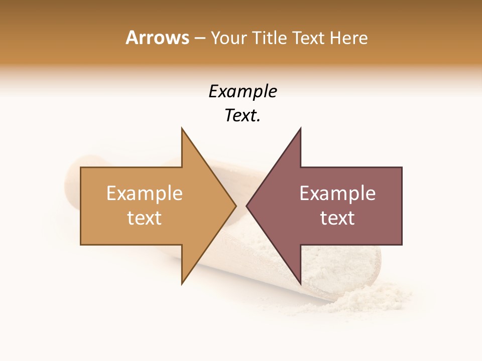 Wooden Spoon With Flour PowerPoint Template