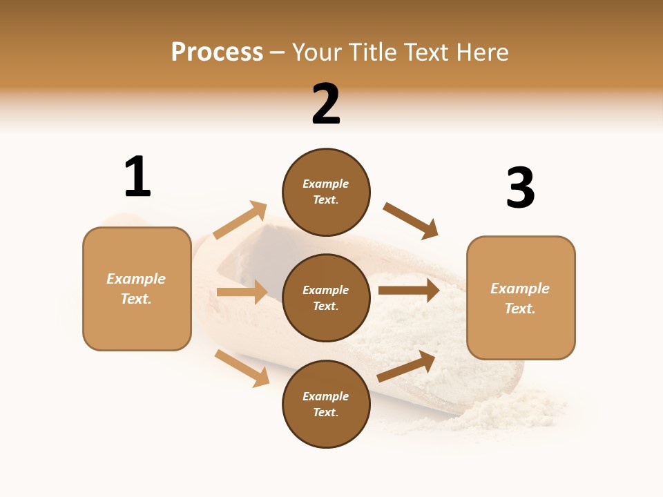 Wooden Spoon With Flour PowerPoint Template