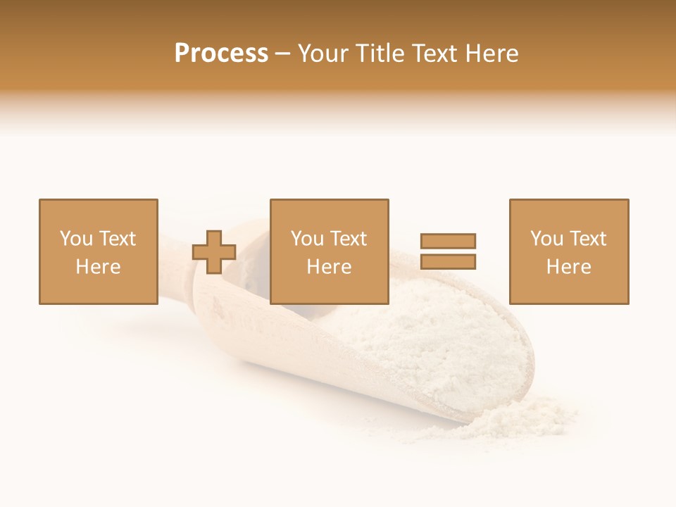 Wooden Spoon With Flour PowerPoint Template