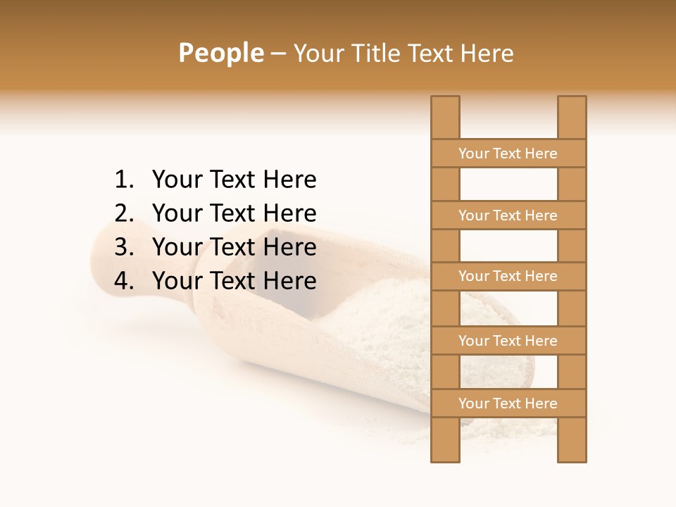 Wooden Spoon With Flour PowerPoint Template