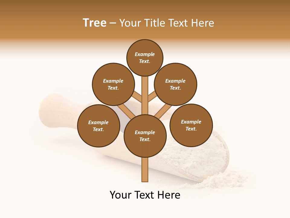 Wooden Spoon With Flour PowerPoint Template