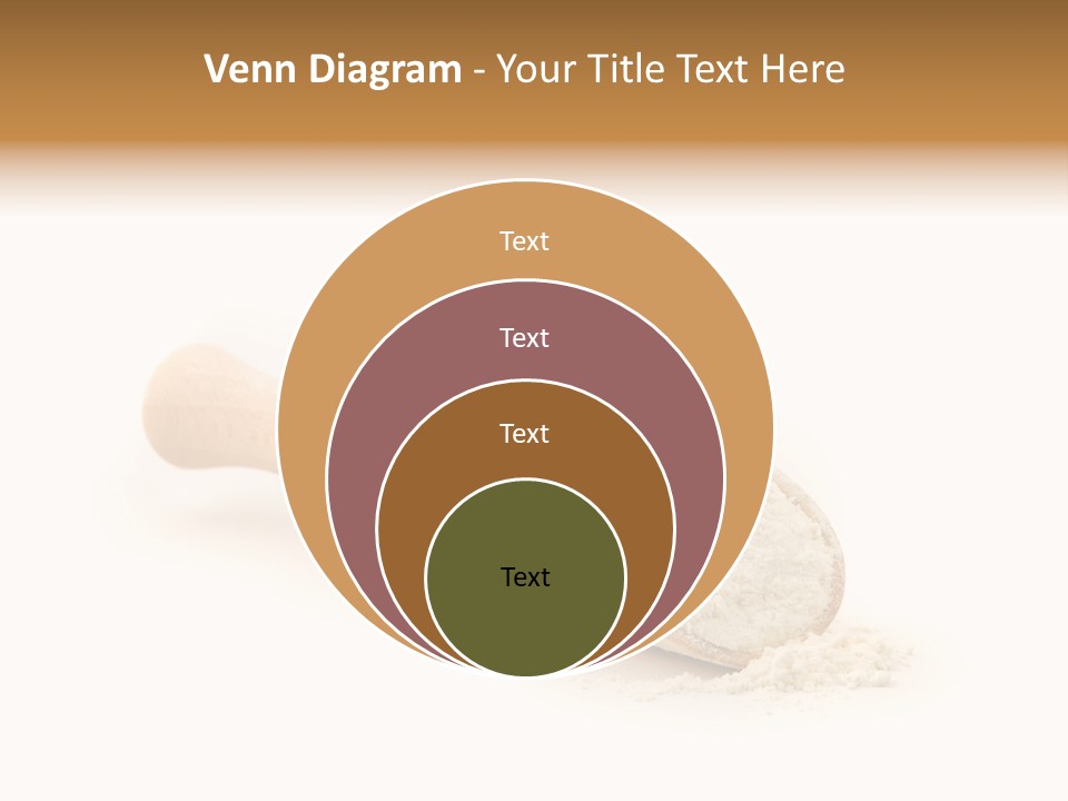 Wooden Spoon With Flour PowerPoint Template