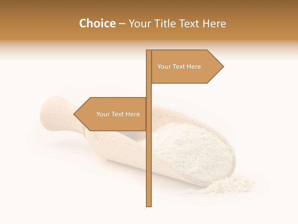 Wooden Spoon With Flour PowerPoint Template