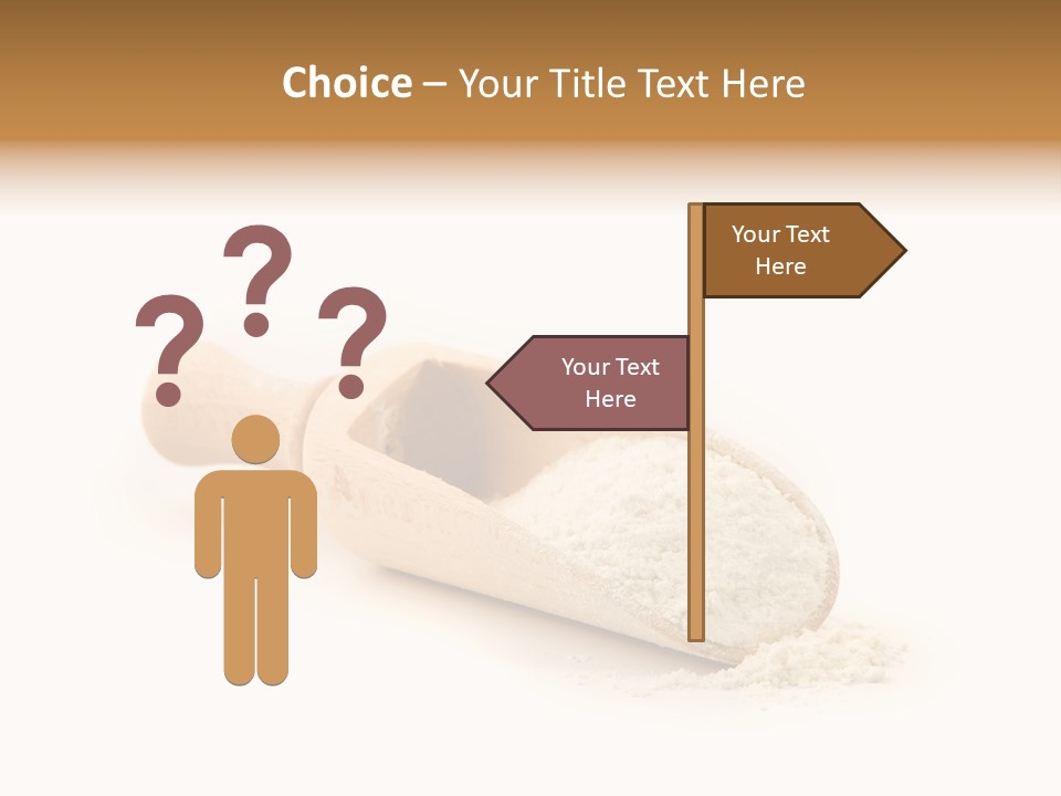 Wooden Spoon With Flour PowerPoint Template