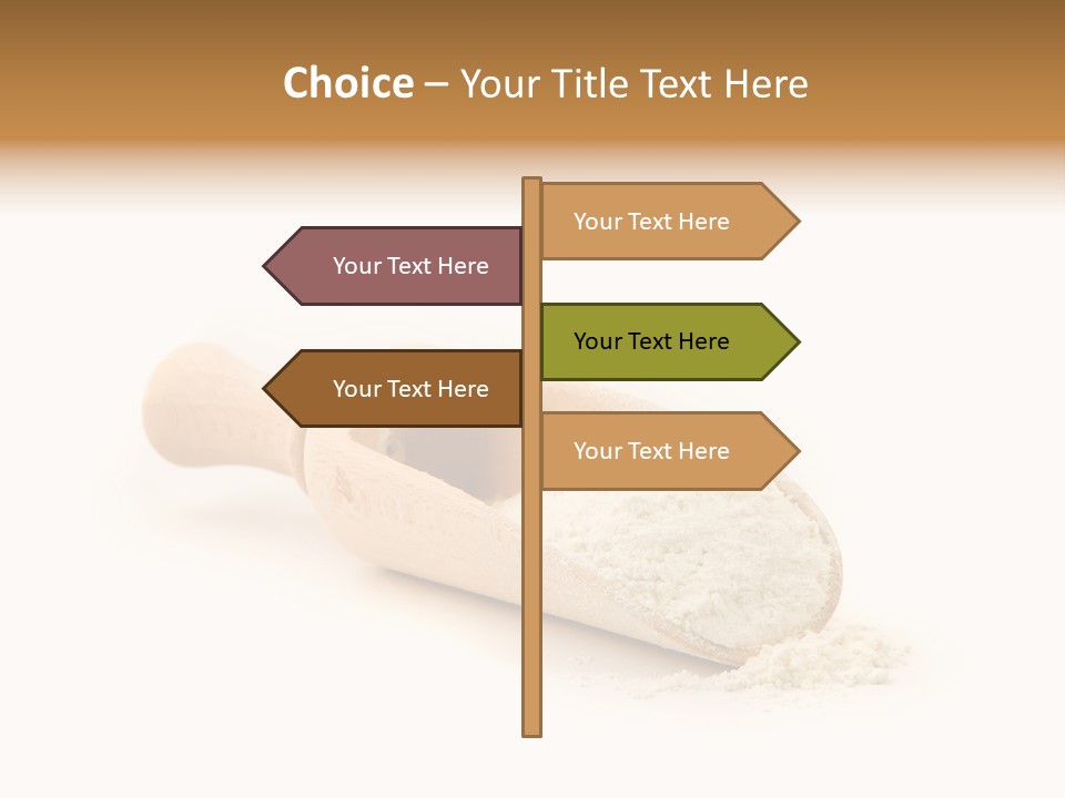Wooden Spoon With Flour PowerPoint Template
