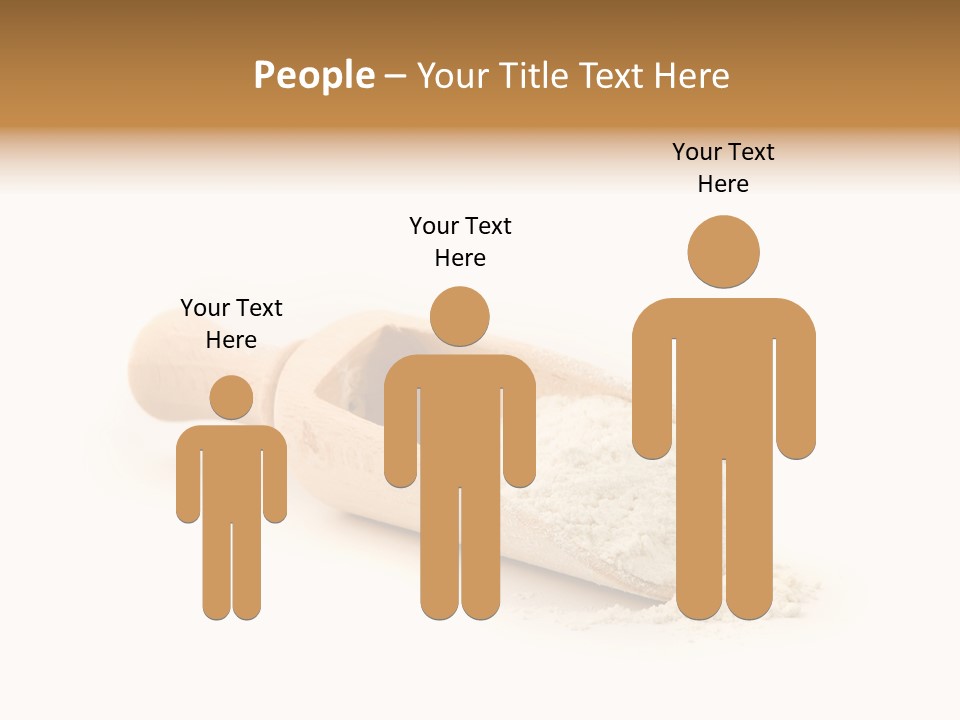 Wooden Spoon With Flour PowerPoint Template