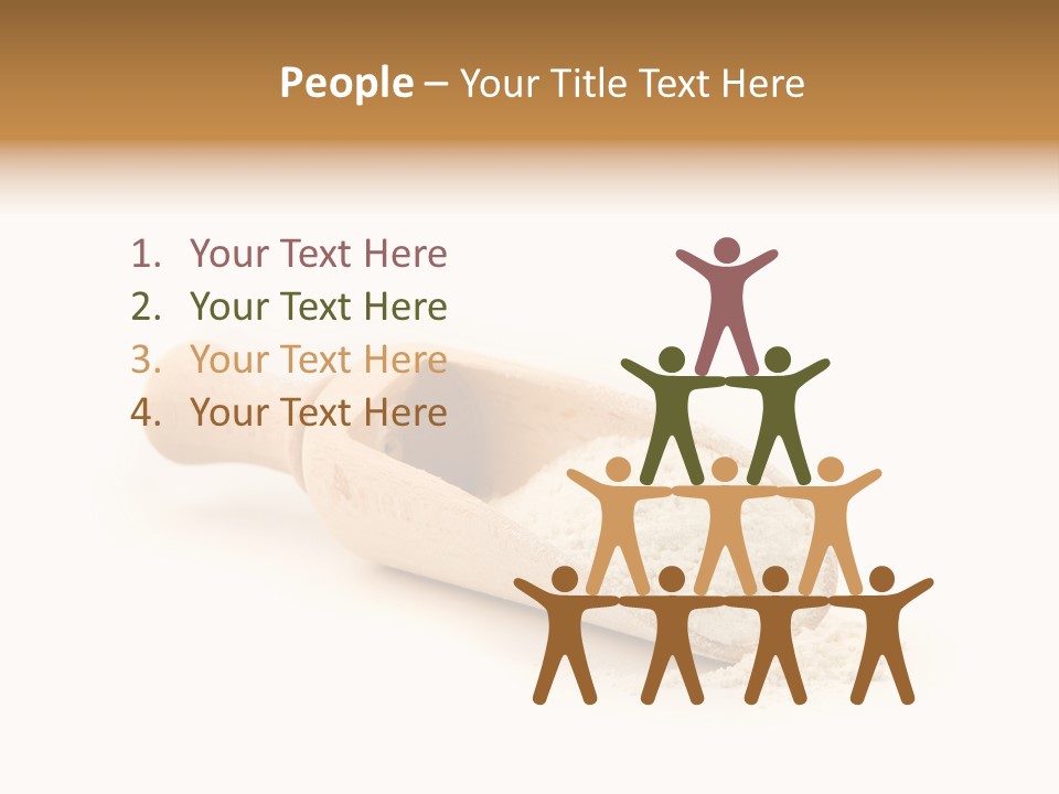 Wooden Spoon With Flour PowerPoint Template