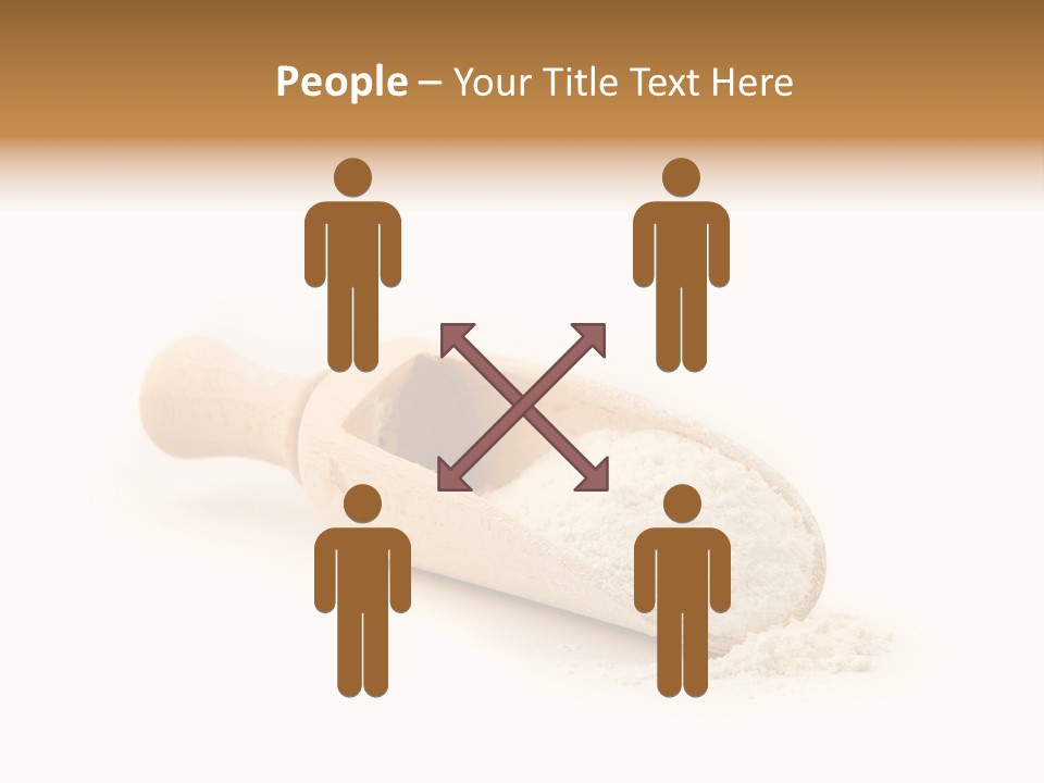 Wooden Spoon With Flour PowerPoint Template