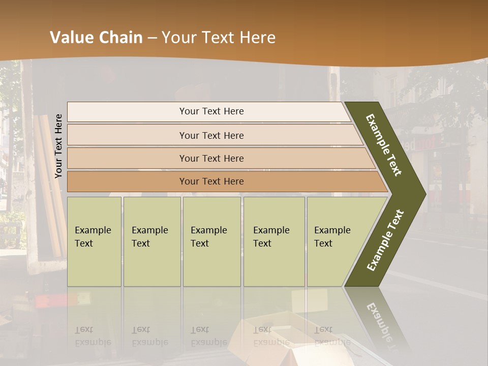 House Moving With Workers And Truck PowerPoint Template