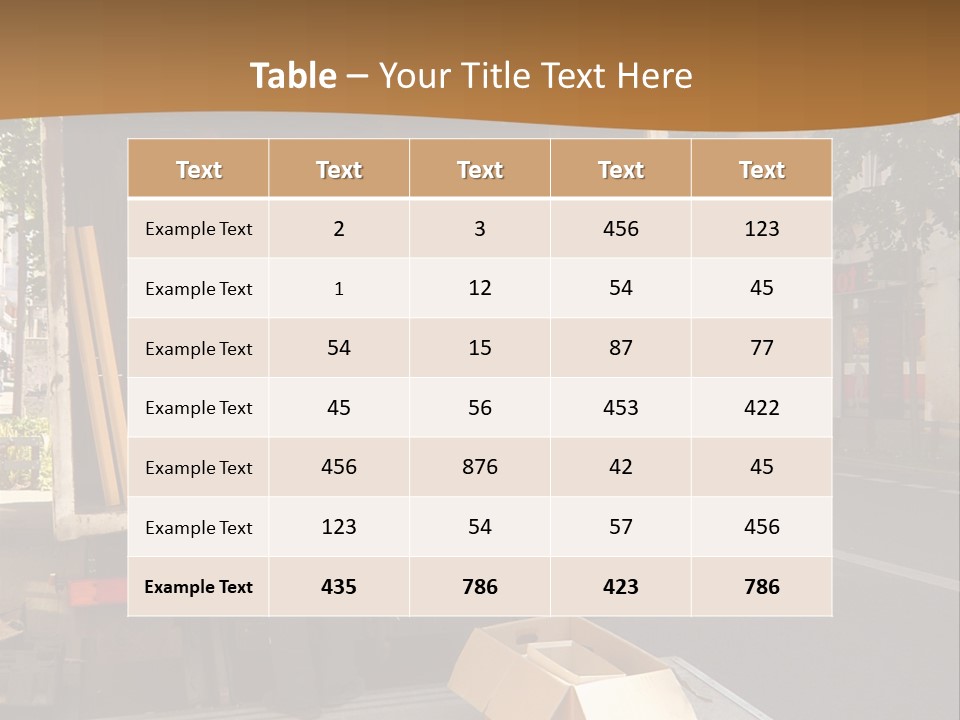 House Moving With Workers And Truck PowerPoint Template