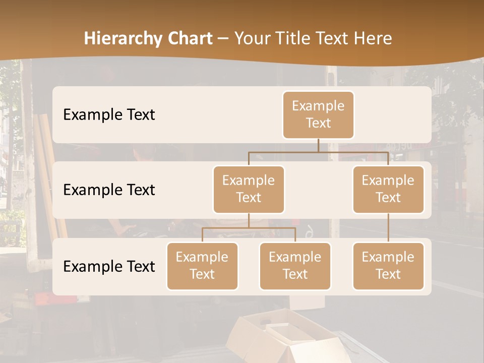 House Moving With Workers And Truck PowerPoint Template