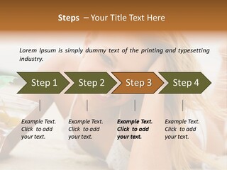Image Of Pretty Girl With Martini Glass Lying On Sandy Beach And Looking At Camera PowerPoint Template